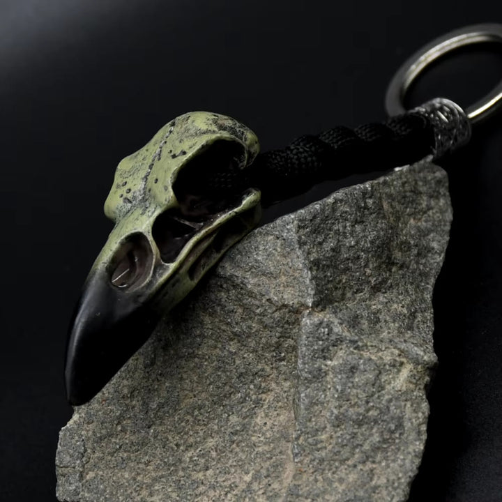 WorldNorse Raven Krähe Skelett Schlüsselanhänger