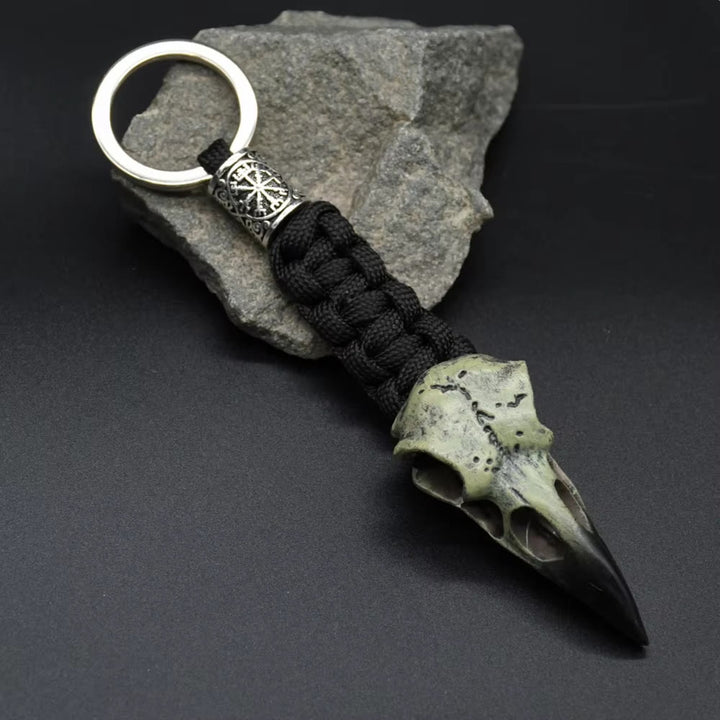 WorldNorse Raven Krähe Skelett Schlüsselanhänger