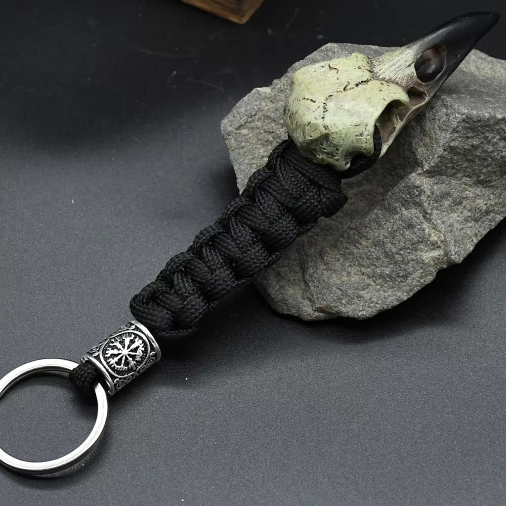 WorldNorse Raven Krähe Skelett Schlüsselanhänger