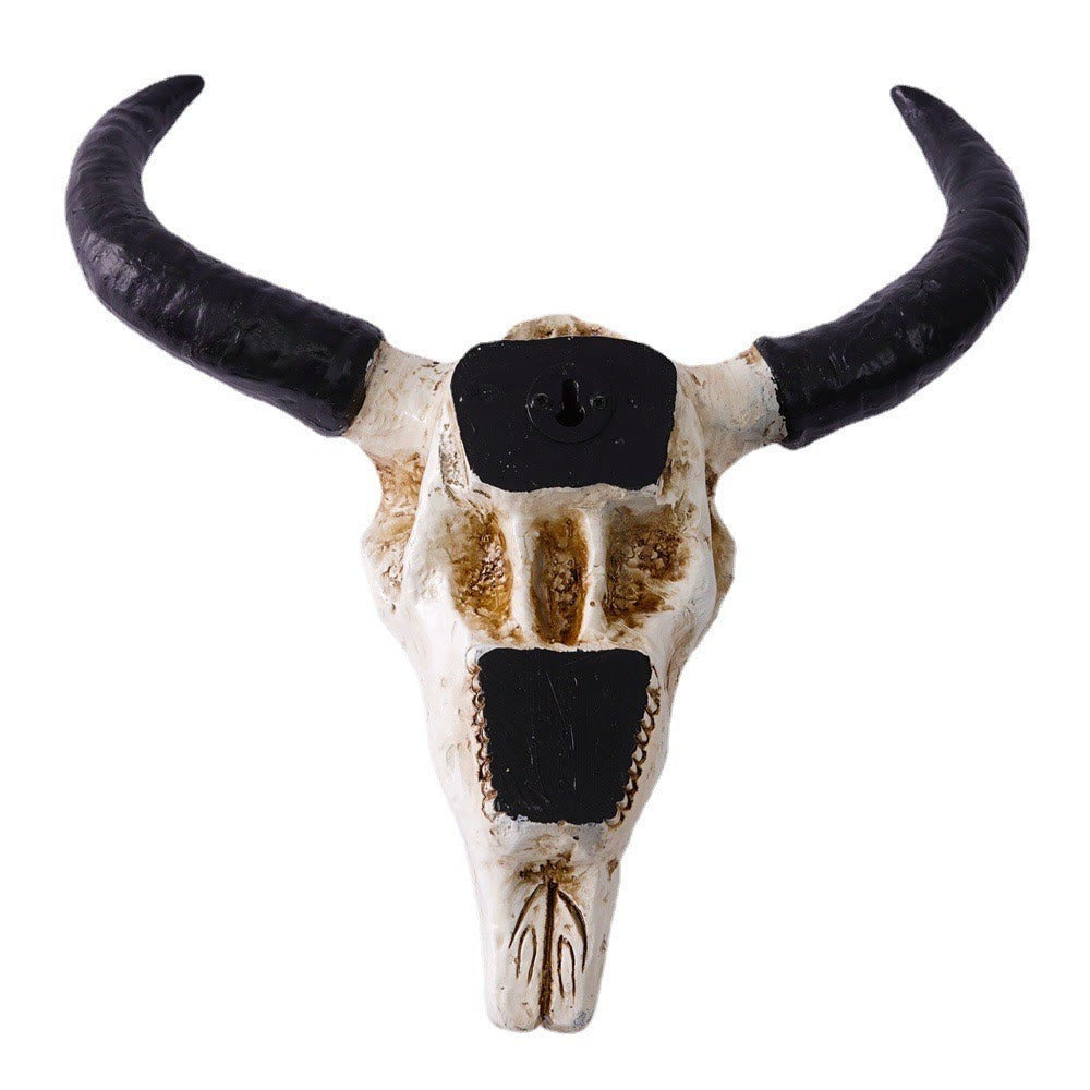 WorldNorse Horn Totenkopf Wanddekoration zum Aufhängen