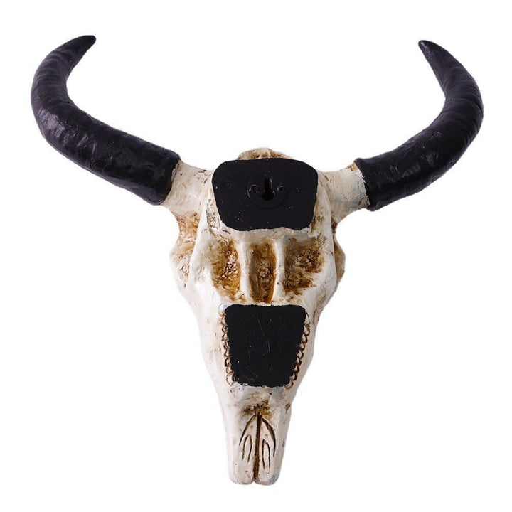 WorldNorse Horn Totenkopf Wanddekoration zum Aufhängen