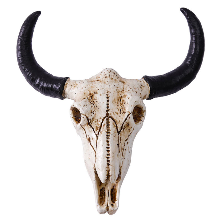 WorldNorse Horn Totenkopf Wanddekoration zum Aufhängen
