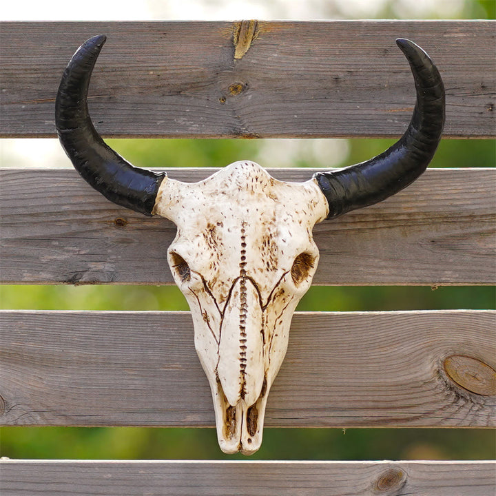 WorldNorse Horn Totenkopf Wanddekoration zum Aufhängen