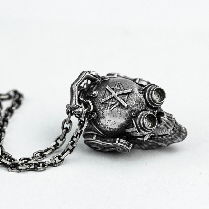 WorldNordische mechanische Totenkopf-Halskette