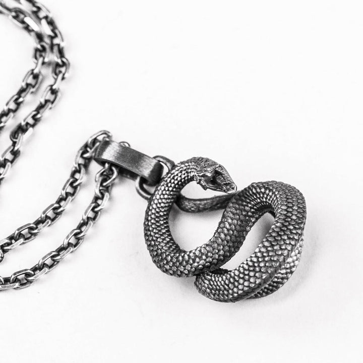 WorldNorse Halskette mit nordischem Jormungandr Anhänger