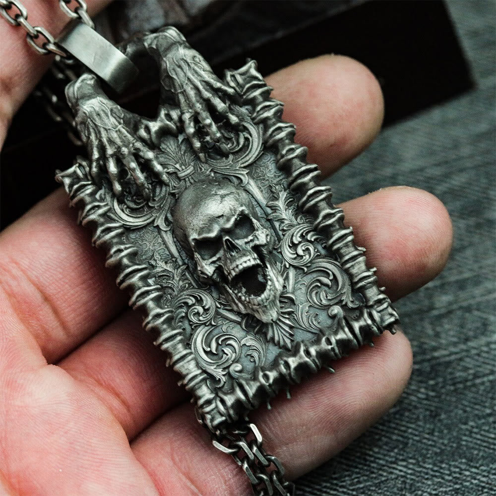 WorldNorse Gothic Totenkopf Hell's Gate Halskette