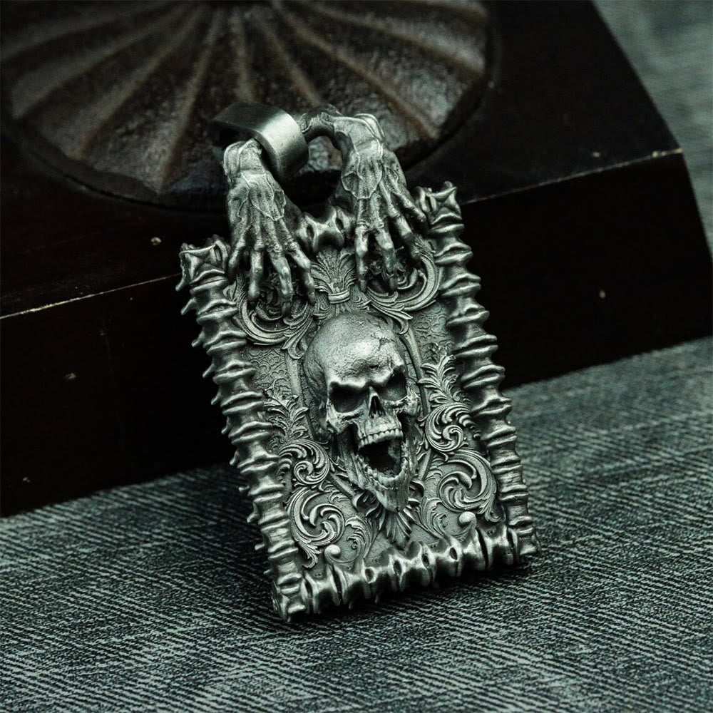 WorldNorse Gothic Totenkopf Hell's Gate Halskette