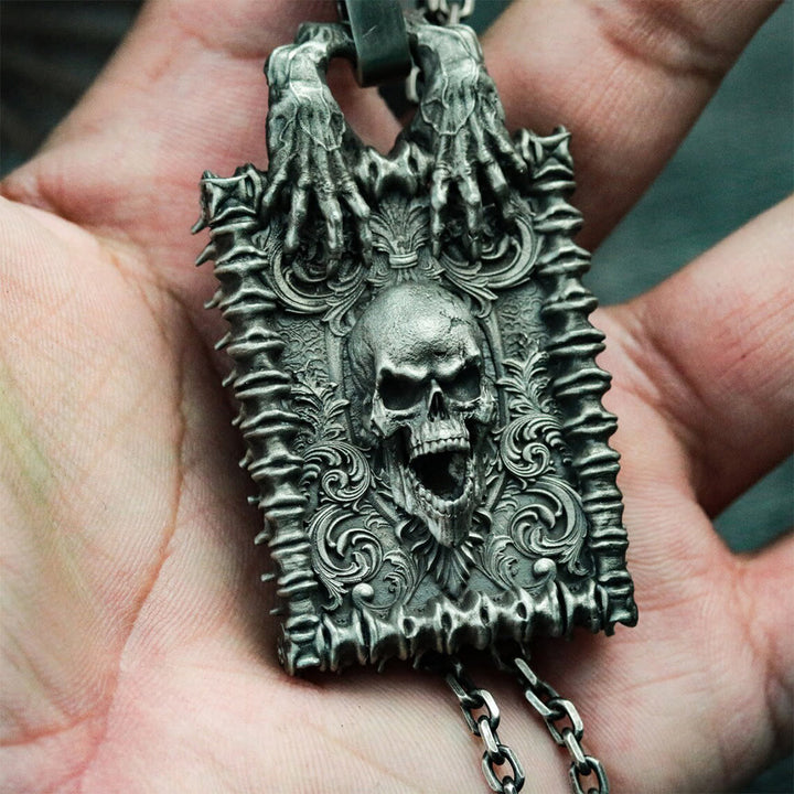 WorldNorse Gothic Totenkopf Hell's Gate Halskette