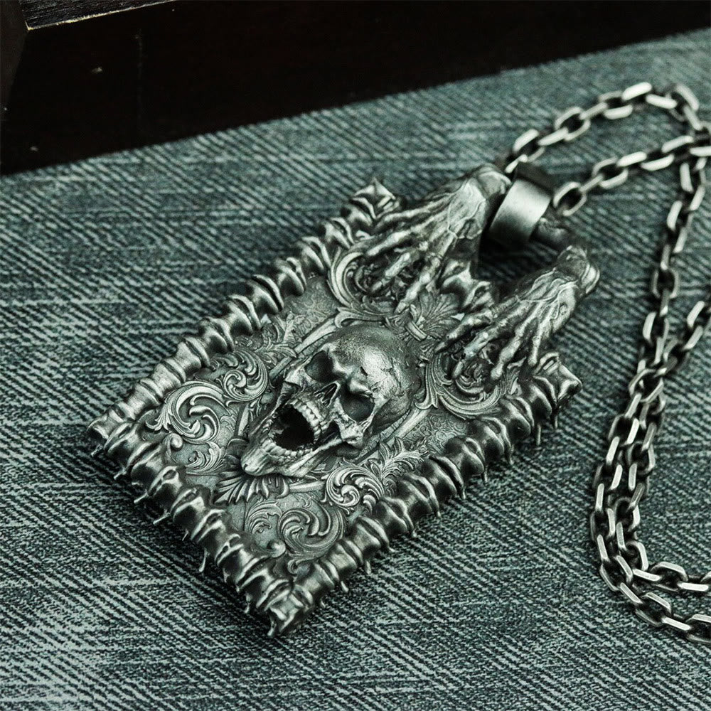 WorldNorse Gothic Totenkopf Hell's Gate Halskette