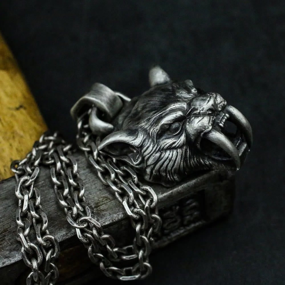 WorldNorse Wilde Säbelzahntiger-Halskette