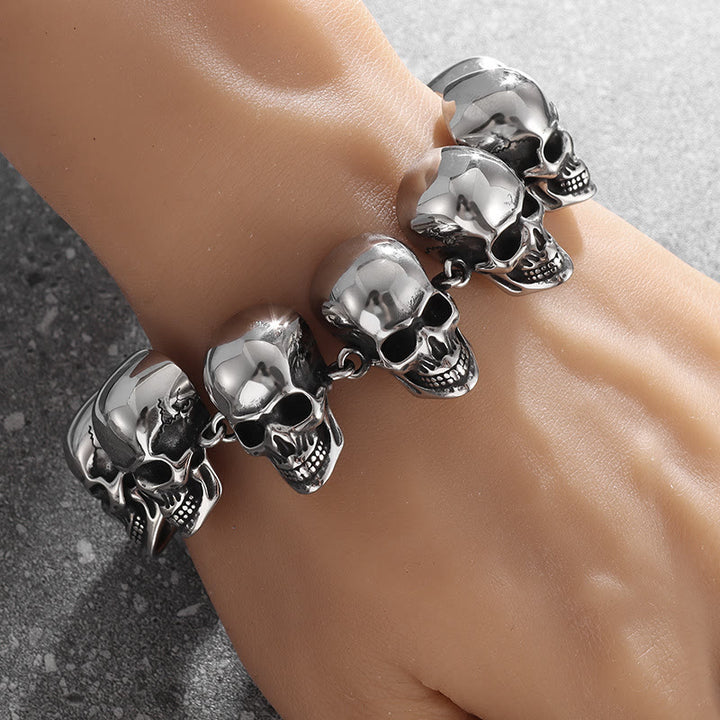 WorldNorse Gothic Domineering Totenkopf Armband