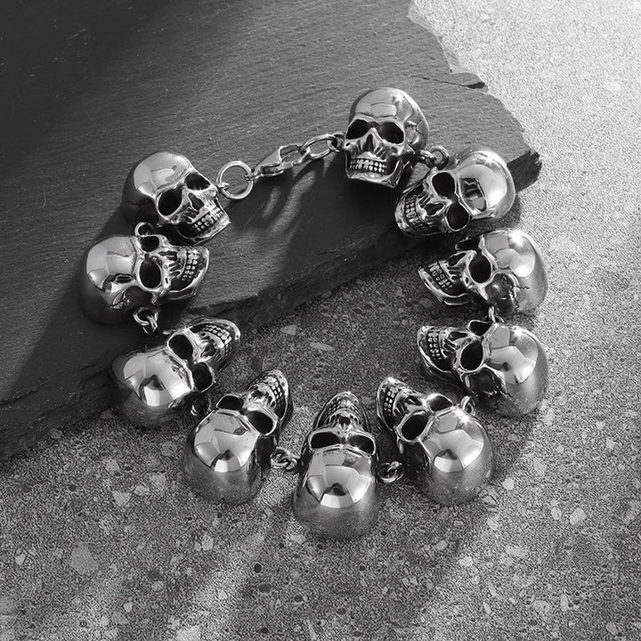 WorldNorse Gothic Domineering Totenkopf Armband