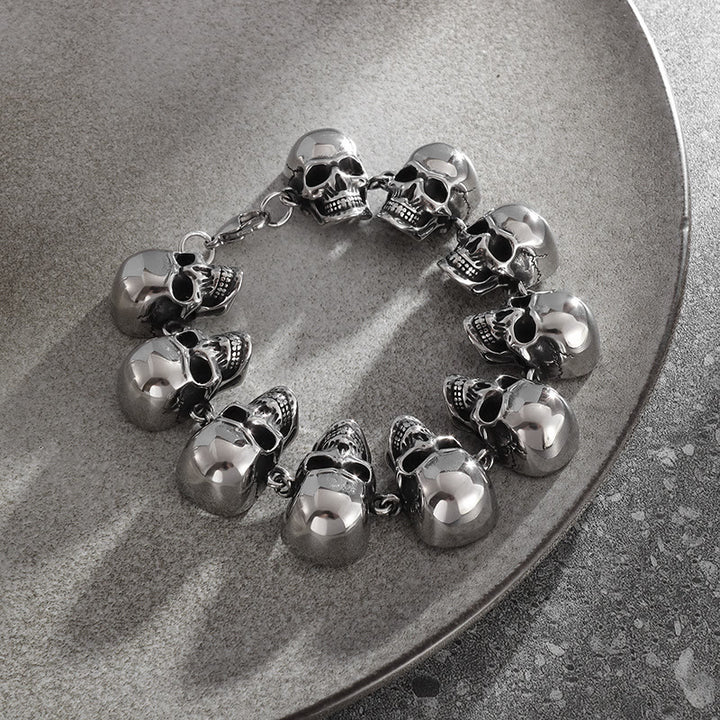 WorldNorse Gothic Domineering Totenkopf Armband