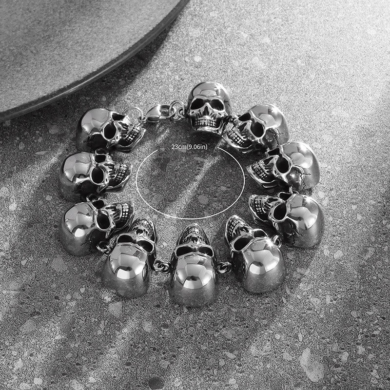 WorldNorse Gothic Domineering Totenkopf Armband