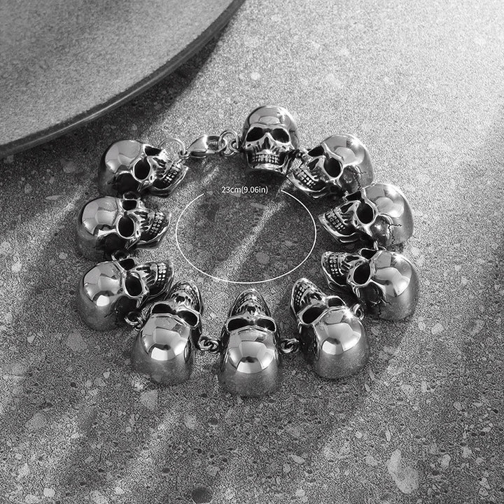 WorldNorse Gothic Domineering Totenkopf Armband