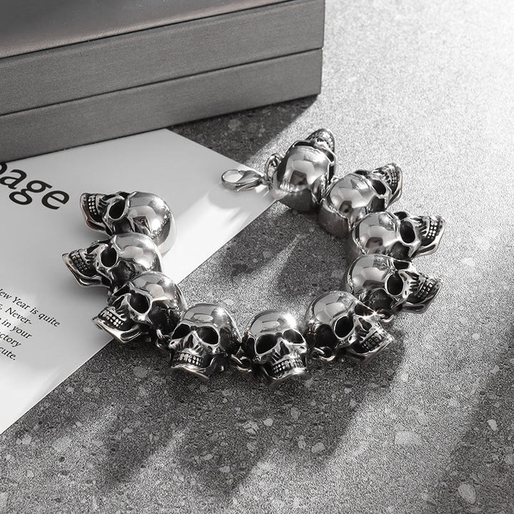WorldNorse Gothic Domineering Totenkopf Armband