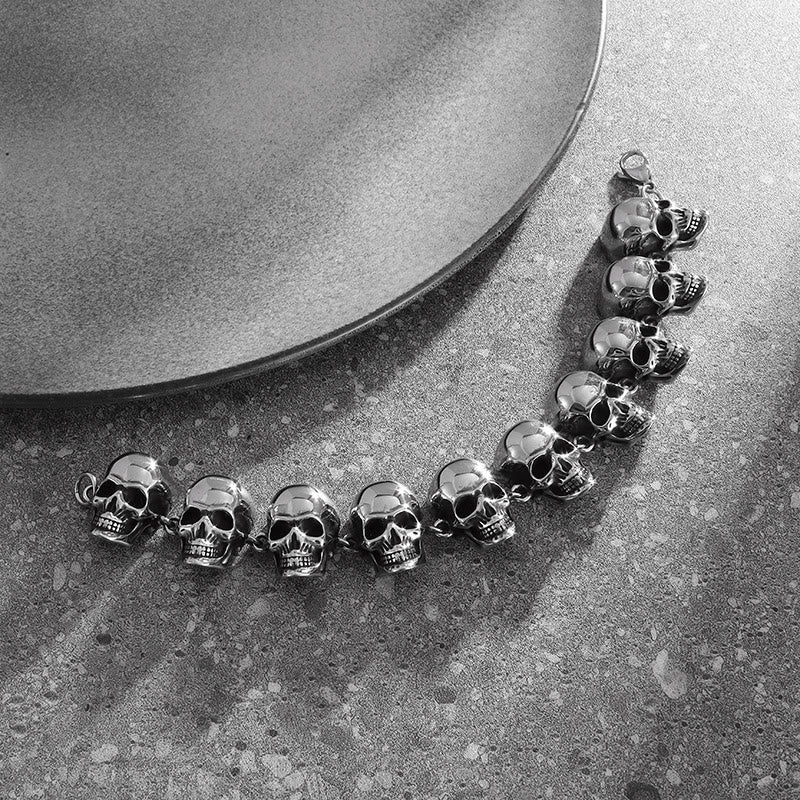 WorldNorse Gothic Domineering Totenkopf Armband
