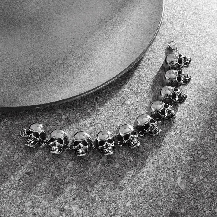 WorldNorse Gothic Domineering Totenkopf Armband