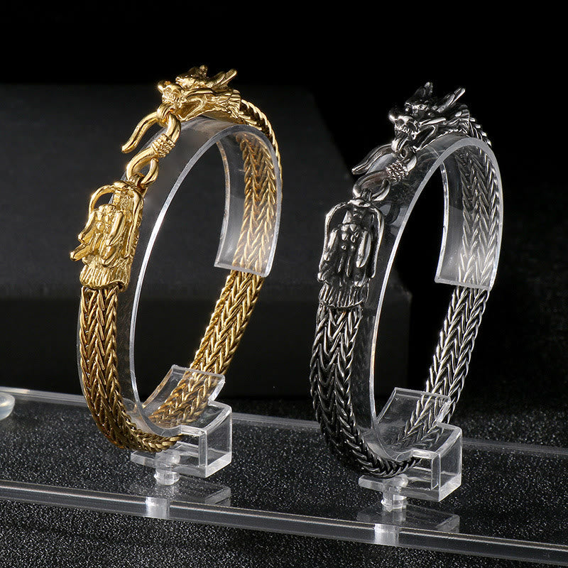 WorldNorse Doppel-Drachenkopf-Hakenarmband