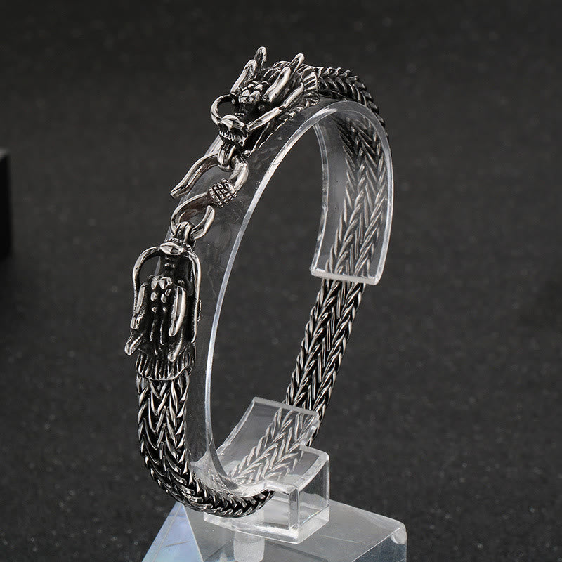 WorldNorse Doppel-Drachenkopf-Hakenarmband