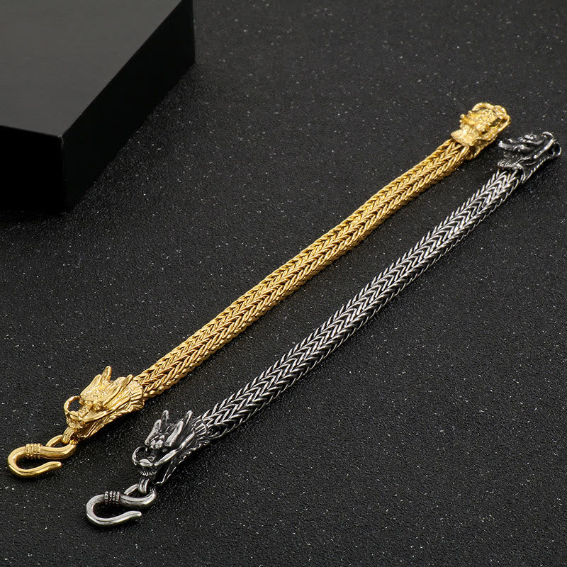 WorldNorse Doppel-Drachenkopf-Hakenarmband