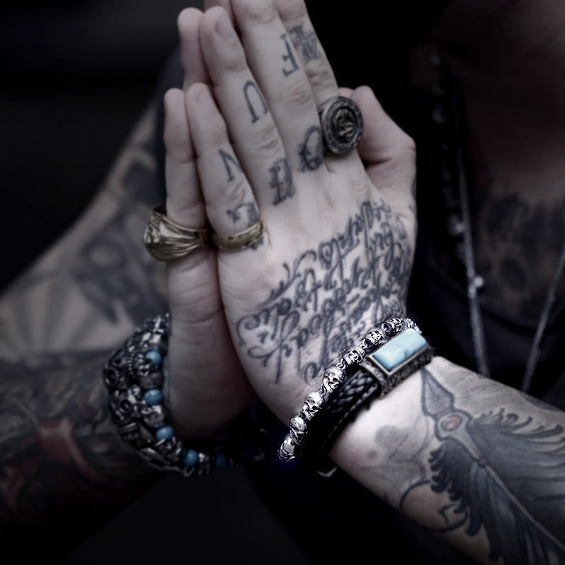 WorldNorse Gothic Dämonenschädel-Armband