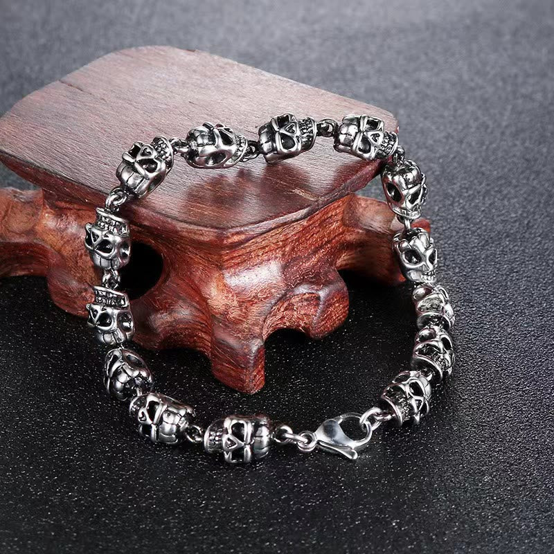 WorldNorse Gothic Dämonenschädel-Armband