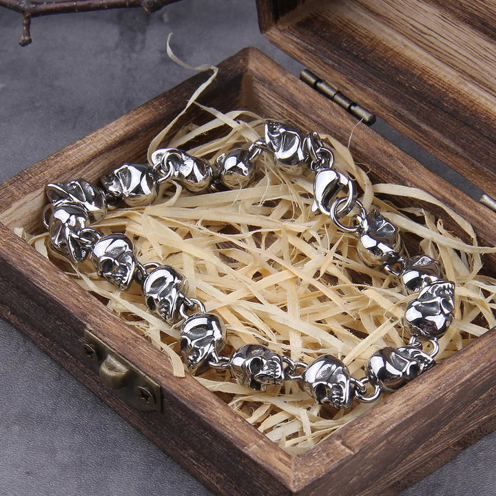 WorldNorse Gothic Dämonenschädel-Armband