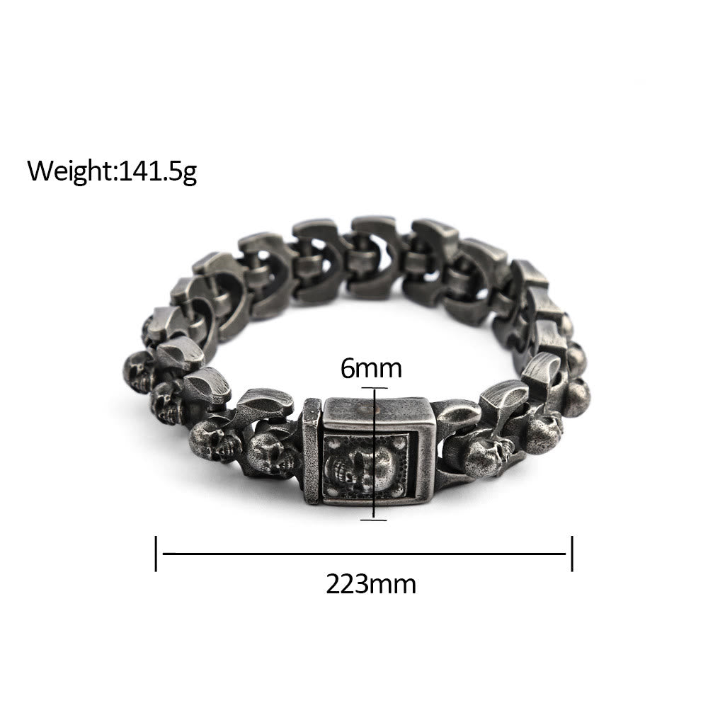 WorldNorse Totenkopf Schweres dominantes Armband