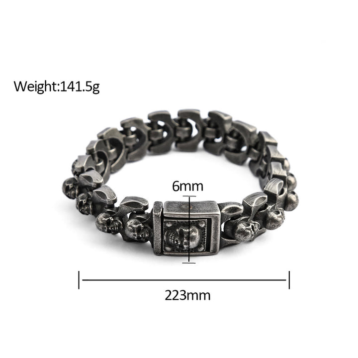 WorldNorse Totenkopf Schweres dominantes Armband