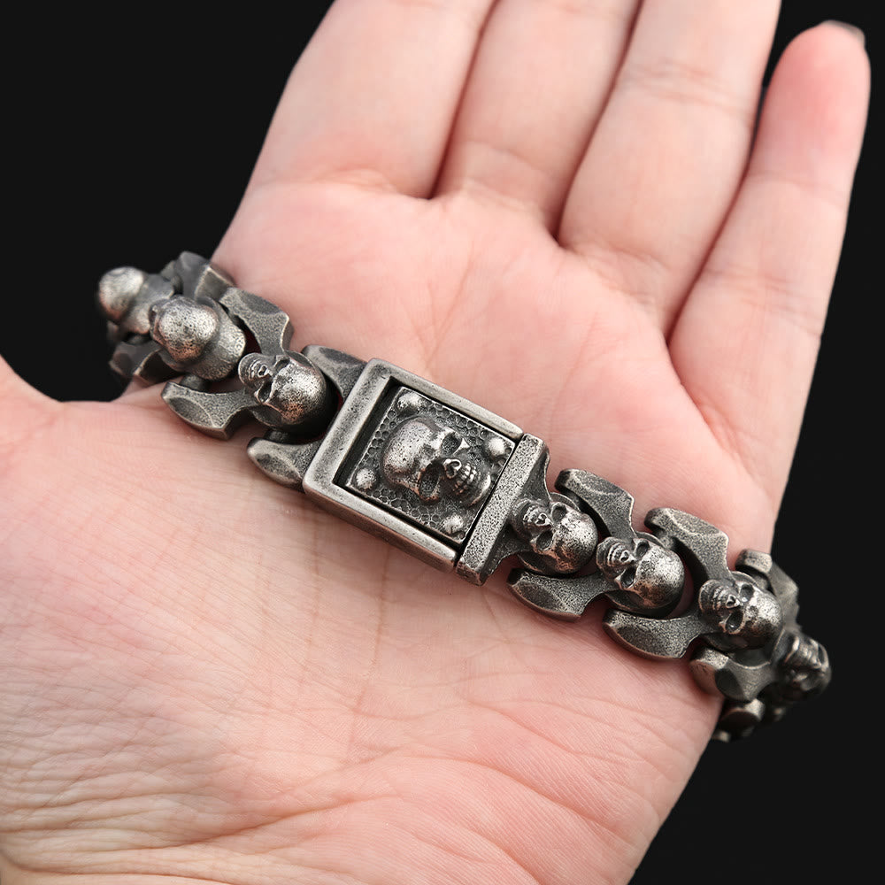 WorldNorse Totenkopf Schweres dominantes Armband