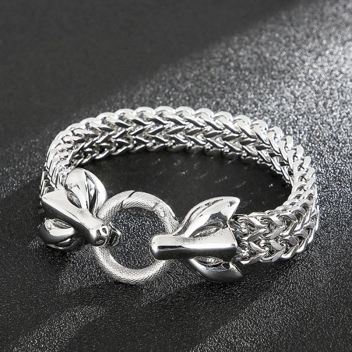 WorldNorse Fuchs- Wolf Kopf-Maskenarmband