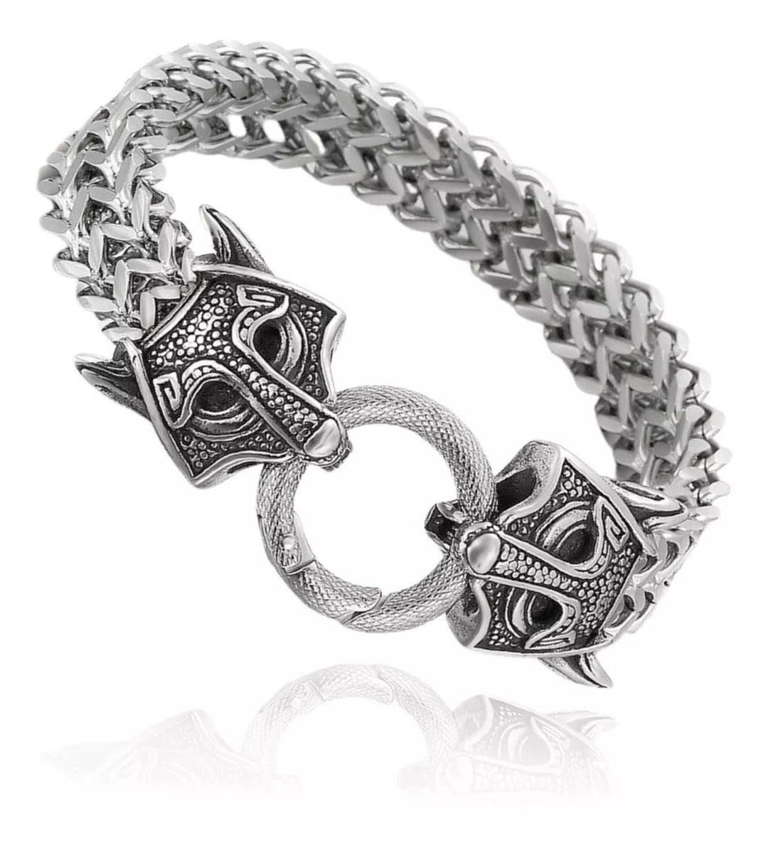 WorldNorse Fuchs- Wolf Kopf-Maskenarmband