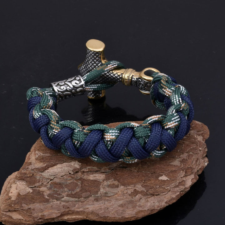 WorldNorse Wikinger Mjölnir Paracord geflochtenes Armband