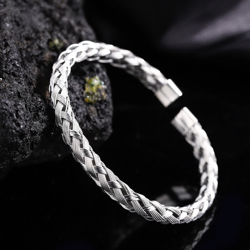 WorldNorse Geflochtenes Kabel-Manschettenarmband