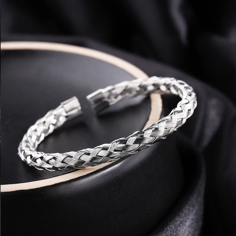 WorldNorse Geflochtenes Kabel-Manschettenarmband