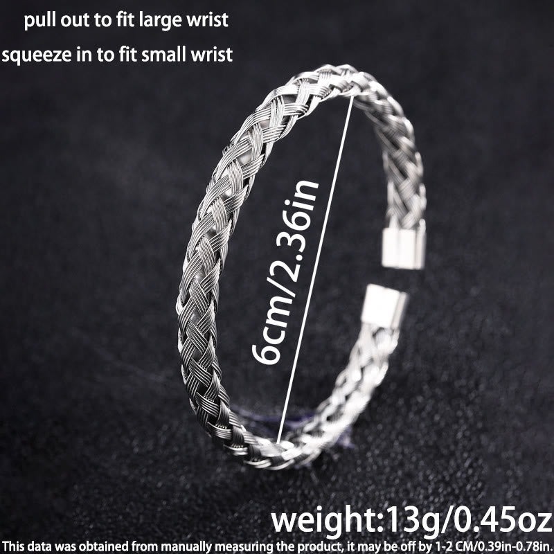 WorldNorse Geflochtenes Kabel-Manschettenarmband