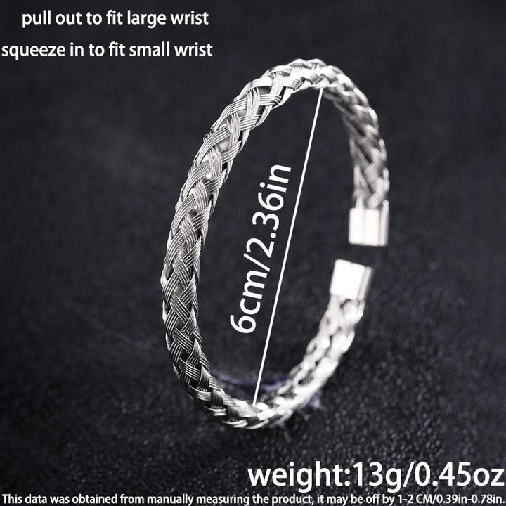 WorldNorse Geflochtenes Kabel-Manschettenarmband