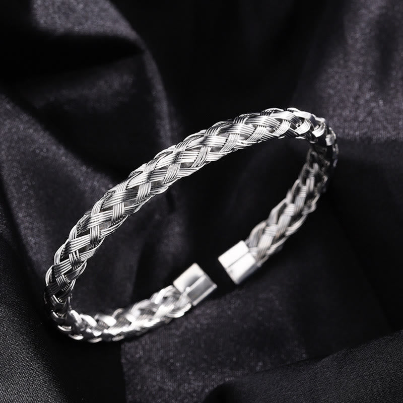 WorldNorse Geflochtenes Kabel-Manschettenarmband