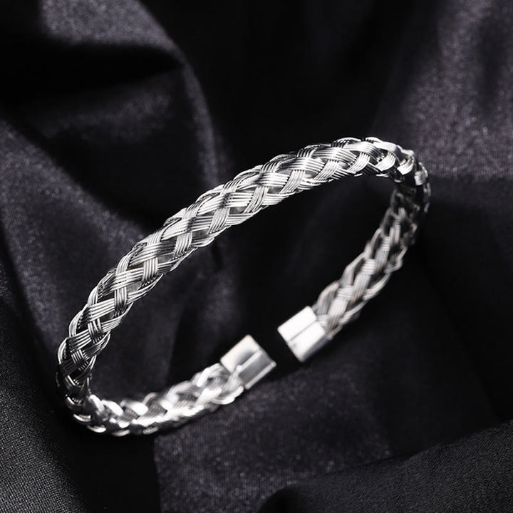 WorldNorse Geflochtenes Kabel-Manschettenarmband