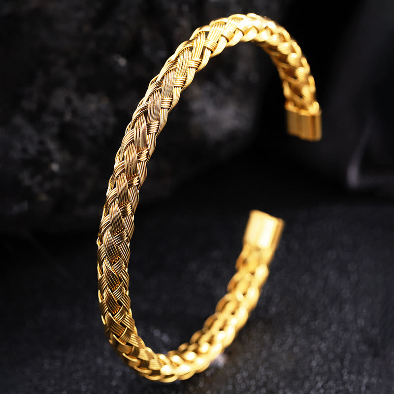 WorldNorse Geflochtenes Kabel-Manschettenarmband
