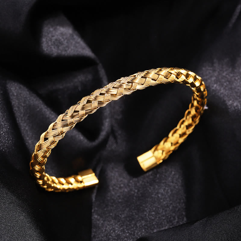 WorldNorse Geflochtenes Kabel-Manschettenarmband