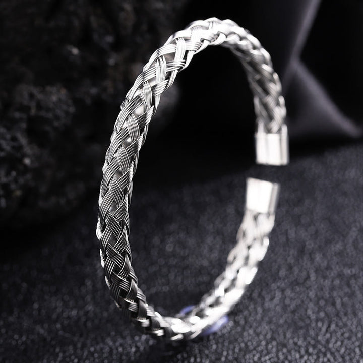 WorldNorse Geflochtenes Kabel-Manschettenarmband