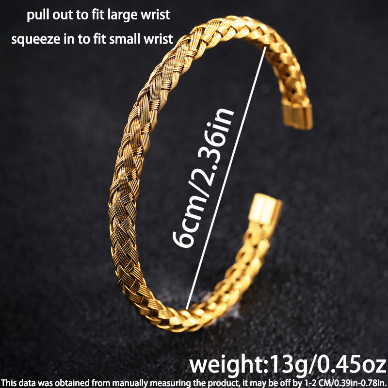 WorldNorse Geflochtenes Kabel-Manschettenarmband