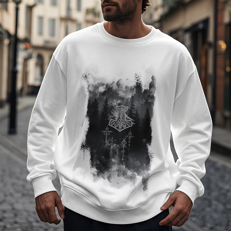 WorldNorse Raven Thors Hammer Sweatshirt - image 14