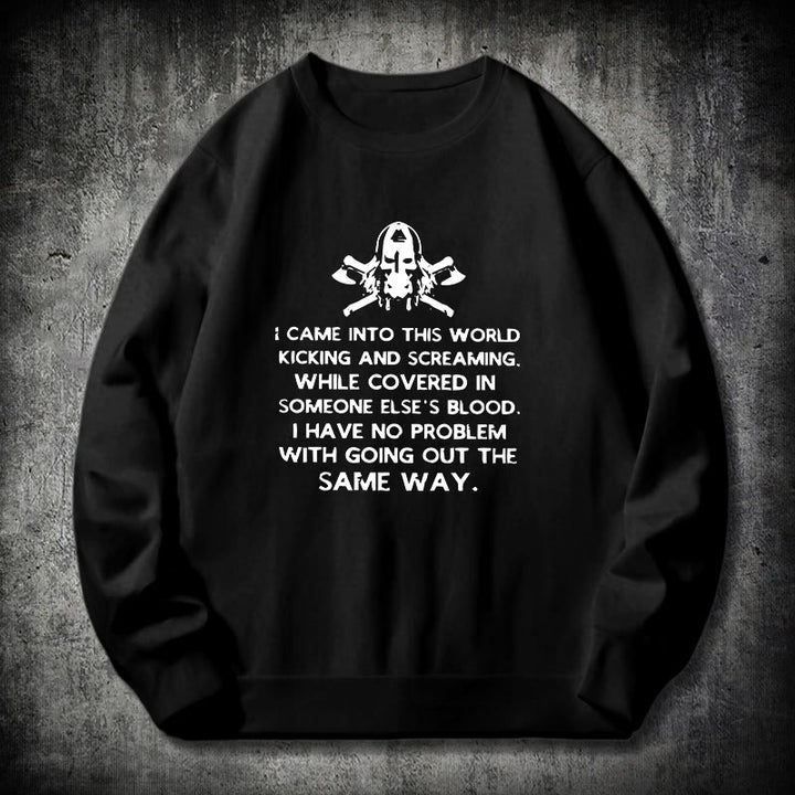 WorldNorse Ich kam in diese Welt Viking Sweatshirt - Schwarz - 2XL - image 0