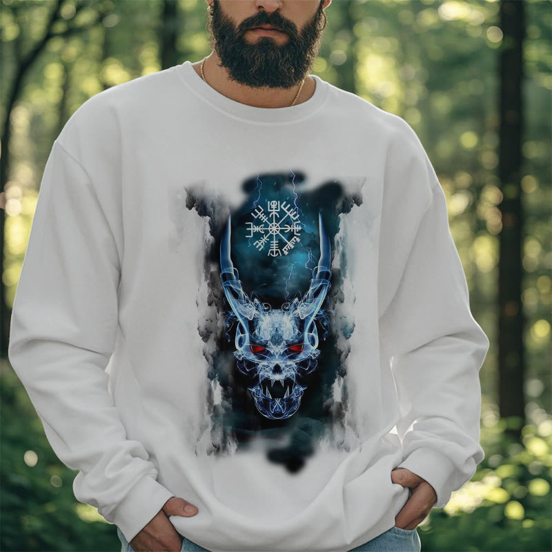 WorldNorse Wikinger Totenkopf Blitzkrieger Vegvisir Sweatshirt - image 13