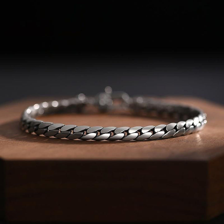 WorldNorse – Flaches Armband mit kubanischem Gliederverschluss