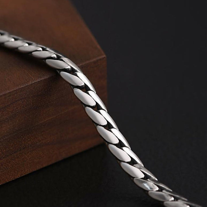 WorldNorse – Flaches Armband mit kubanischem Gliederverschluss