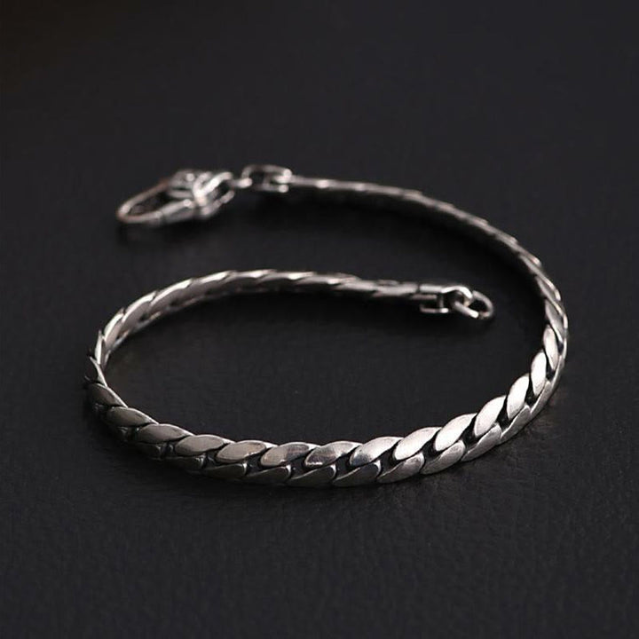 WorldNorse – Flaches Armband mit kubanischem Gliederverschluss